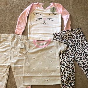 NWT The children’s place 4 piece pajama Sz 3-6 mo